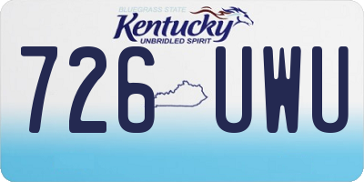 KY license plate 726UWU