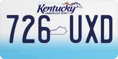 KY license plate 726UXD