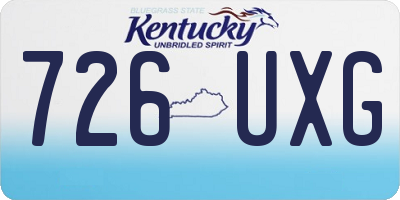 KY license plate 726UXG