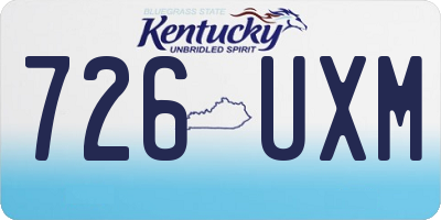 KY license plate 726UXM