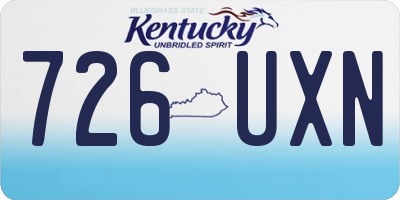 KY license plate 726UXN
