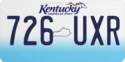 KY license plate 726UXR