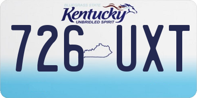 KY license plate 726UXT
