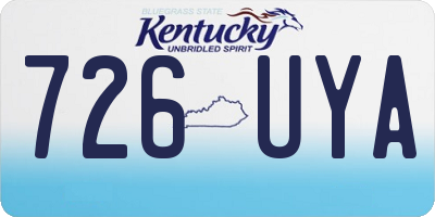 KY license plate 726UYA