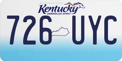 KY license plate 726UYC
