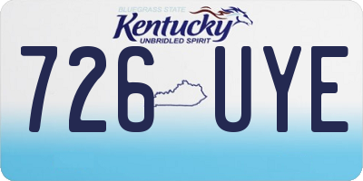 KY license plate 726UYE
