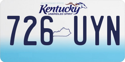 KY license plate 726UYN
