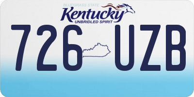 KY license plate 726UZB