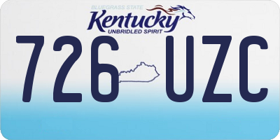 KY license plate 726UZC