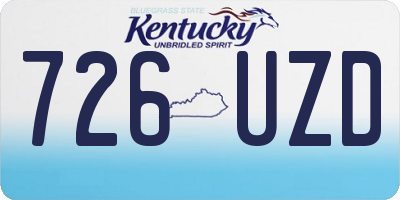 KY license plate 726UZD