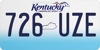 KY license plate 726UZE