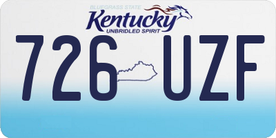 KY license plate 726UZF