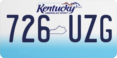 KY license plate 726UZG