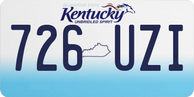 KY license plate 726UZI