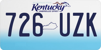 KY license plate 726UZK