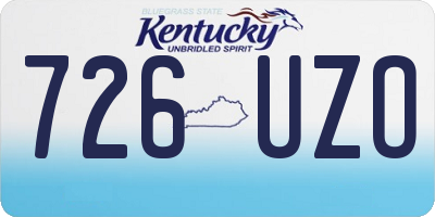 KY license plate 726UZO