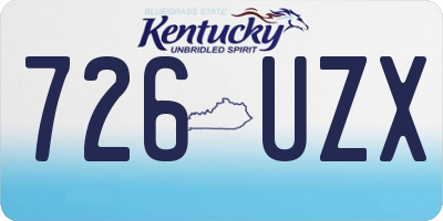 KY license plate 726UZX
