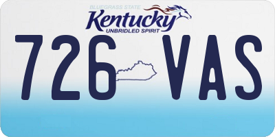 KY license plate 726VAS