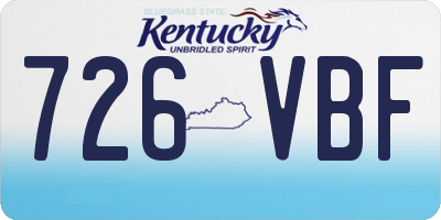 KY license plate 726VBF