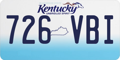 KY license plate 726VBI