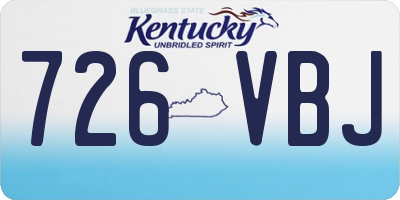 KY license plate 726VBJ