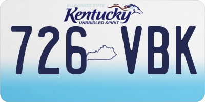 KY license plate 726VBK