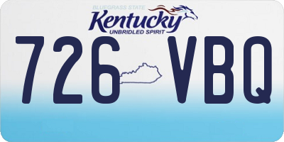 KY license plate 726VBQ