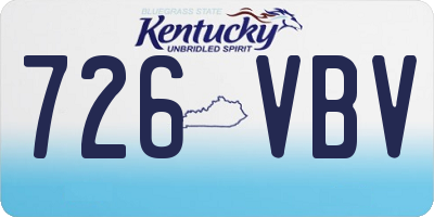 KY license plate 726VBV