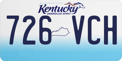 KY license plate 726VCH