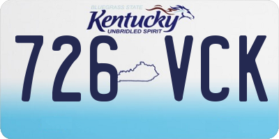 KY license plate 726VCK