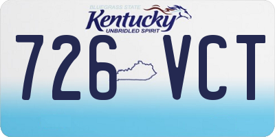 KY license plate 726VCT