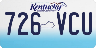 KY license plate 726VCU
