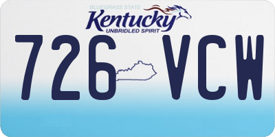 KY license plate 726VCW