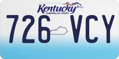 KY license plate 726VCY