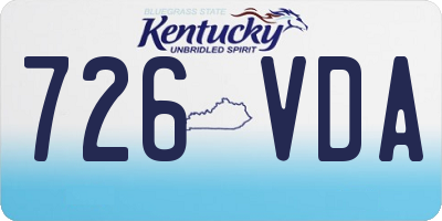 KY license plate 726VDA