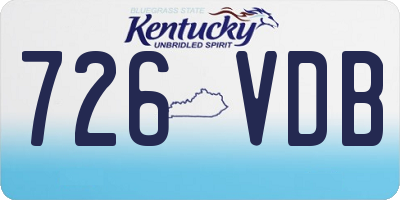 KY license plate 726VDB