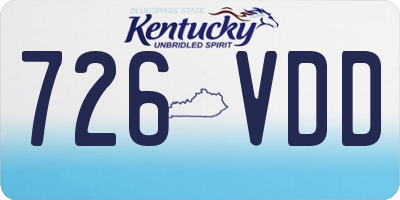 KY license plate 726VDD