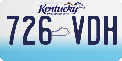 KY license plate 726VDH