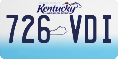 KY license plate 726VDI
