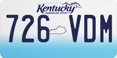KY license plate 726VDM