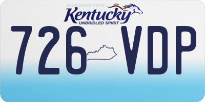 KY license plate 726VDP