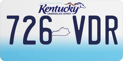 KY license plate 726VDR
