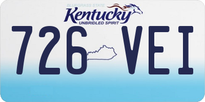 KY license plate 726VEI