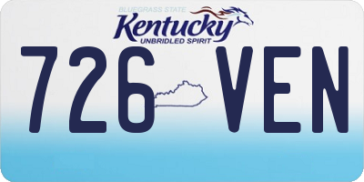 KY license plate 726VEN