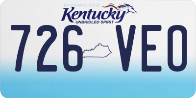 KY license plate 726VEO