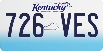 KY license plate 726VES
