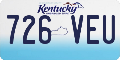 KY license plate 726VEU