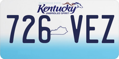 KY license plate 726VEZ