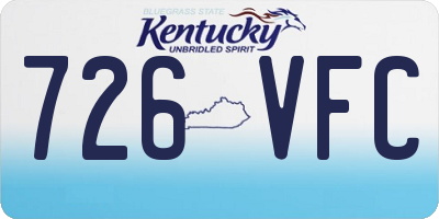 KY license plate 726VFC