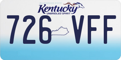 KY license plate 726VFF